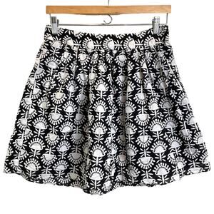 CYNTHIA by Cynthia Rowley B/W Cotton Skirt Sz 4 w 100% Cotton Lining